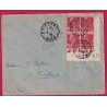 N°243 BLOC DE 4 COIN DATE SOISSONS AISNES 1931 LETTRE COVER