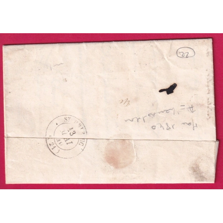 CAD TYPE 12 CHATEAULAUDREN COTES DU NORD BOITE RURALE A LANVOLLON + DECIME RURAL 1840 ST BRIEUC LETTRE COVER