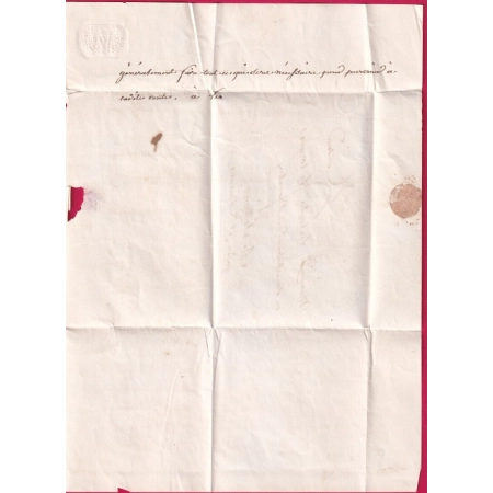 CAD TYPE 12 CHATEAULAUDREN COTES DU NORD BOITE RURALE A LANVOLLON + DECIME RURAL 1840 ST BRIEUC LETTRE COVER