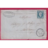 N°14 PC 2671 RIEUPEYROUX AVEYRON CAD TYPE 22 POUR BORDEAUX LETTRE COVER