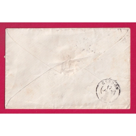 N°13 X2 TTB PC 1818 LYON POUR JUJURIEUX AIN 1857 LETTRE COVER