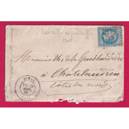 N°29 PC DU GC 1308 DINAN COTES DU NORD POUR CHATEAULAUDREN LETTRE COVER