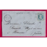 N°29 GC 749 CASTELFRANC LOT BOITE RURALE A LA BASTIDE DU VERT POUR BARSAC GIRONDE LETTRE COVER