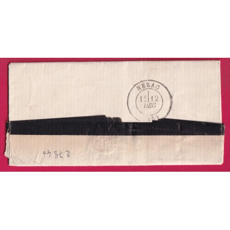 N°60 GC 3442 CAD TYPE 24 SOS LOT ET GARONNE POUR NERAC INDICE 11 LETTRE COVER