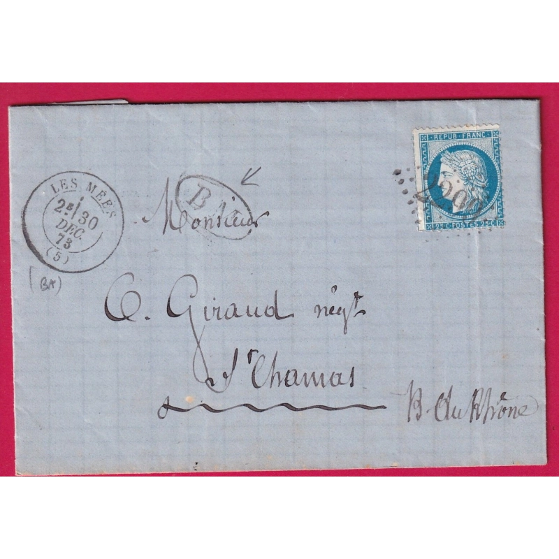 N°60 GC 2290 LES MEES BASSES ALPES + BM BOITE MOBILE POUR ST CHAMAS LETTRE COVER