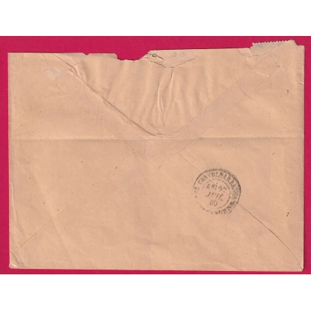 N°90 CAD TYPE 25 LA BASTIDE ST PIERRE TARN ET GARONNE INDICE 15 POUR CASTELSARRAZIN LETTRE COVER