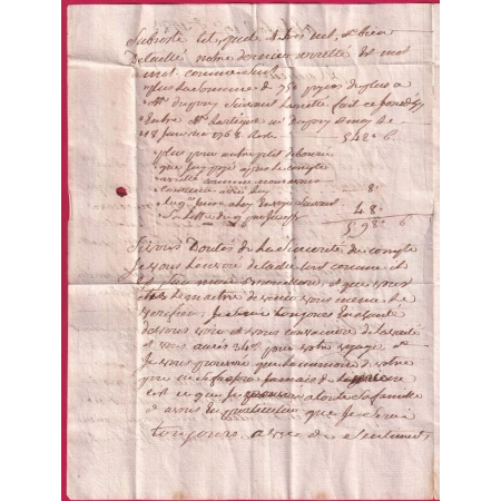MARQUE ASTAFFORT A SEC LOT ET GARONNE LN°2 INDICE 19 MENTION ROUTE DE NERAC POUR FRANCESCAS 1783 LETTRE COVER