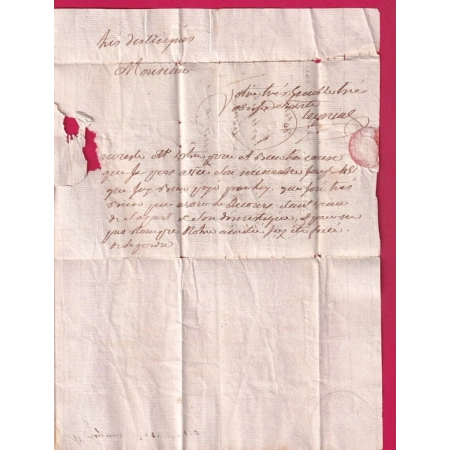 MARQUE ASTAFFORT A SEC LOT ET GARONNE LN°2 INDICE 19 MENTION ROUTE DE NERAC POUR FRANCESCAS 1783 LETTRE COVER