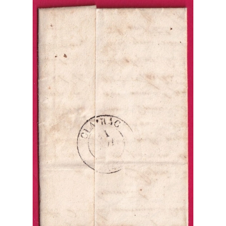 CURSIVE 45 CASTELMORON SUR LOT 31X19 INDICE 17 EN ARRIVEE AU RECTO DEPART STE RADEGONDE LOT ET GARONNE LETTRE 1839
