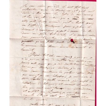 CURSIVE 45 CASTELMORON SUR LOT 31X19 INDICE 17 EN ARRIVEE AU RECTO DEPART STE RADEGONDE LOT ET GARONNE LETTRE 1839