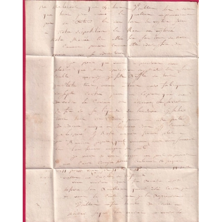 MARQUE 45 AIGUILLON EN ROUGE LOT ET GARONNE 1817 INDICE 10 POUR AGEN LETTRE COVER