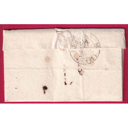 CAD TYPE 12 ASTAFFORT LOT ET GARONNE DECIME RURAL DE PERGAIN DANS LE GERS 1833 POUR AIGUILLON LETTRE COVER FRANCE