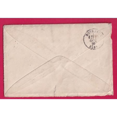 GUERRE 1870 DIJON COTE D'OR 11 OCT 1870 ARMEE DU RHIN POUR BORDEAUX LETTRE COVER