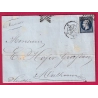 N°14 BLEU SUR NOIR BELLE COULEUR PARIS ETOILE PLEINE BUREAU E POUR MULHOUSE HAUT RHIN LETTRE COVER