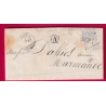 CURIOSITE PHILATELIQUE TIMBRE ARRACHE ET COLLE AU DOS POUR FERMER LA LETTRE GC 1036 CLAIRAC LOT ET GARONNE POUR MARMANDE