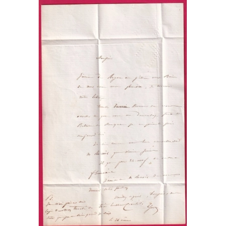 N°22 GC 3420 TERMINIERS EURE ET LOIR POUR MONTERAUX SEINE ET MARNE INDICE 12 LETTRE COVER