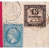 N°22 GC 189 LAVAUR TARN TAXE N°3 POUR TOULOUSE REEXPEDIEE A LAVAUR PUIS BOZOULS AVEYRON TAXE MODIFIEE LETTRE COVER