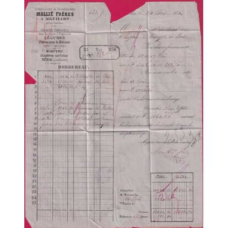 N°31 GC 24 AIGUILLON LOT ET GARONNE POUR PARIS LETTRE COVER