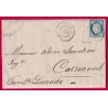 N°60 CURIOSITE CAD TYPE 17 CLAIRAC + CASSENEUIL SUR TIMBRE APPOSE A L'ARRIVEE LETTRE COVER