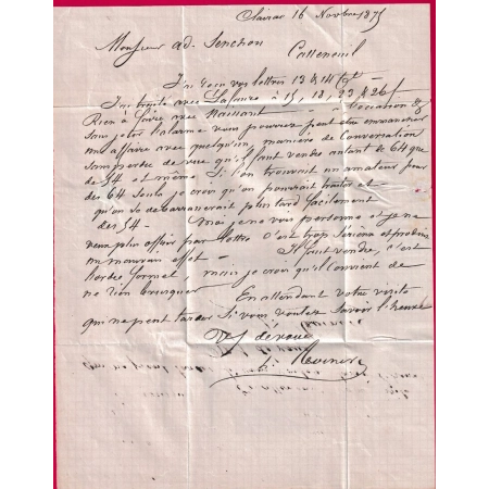 N°60 CURIOSITE CAD TYPE 17 CLAIRAC + CASSENEUIL SUR TIMBRE APPOSE A L'ARRIVEE LETTRE COVER