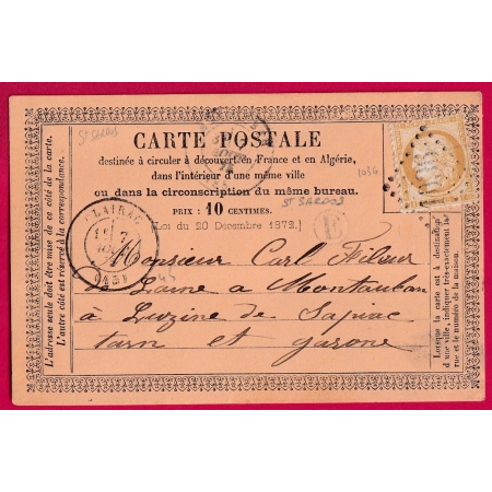 N°55 GC 1036 CLAIRAC LOT ET GARONNE BOITE RURALE E ST SARDOS CARTE PRECURSEUR LETTRE COVER