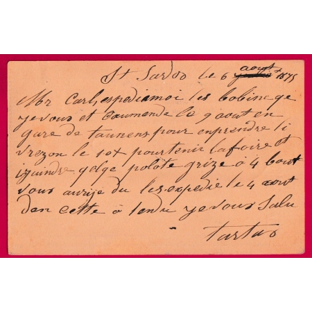N°55 GC 1036 CLAIRAC LOT ET GARONNE BOITE RURALE E ST SARDOS CARTE PRECURSEUR LETTRE COVER