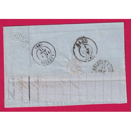 N°60 GC 6233 ROUGEMONT LE CHATEAU CAD TYPE 24 INDICE 18 POUR BREUCHOTTE HAUTE SAONE DEVANT DE LETTRE COVER