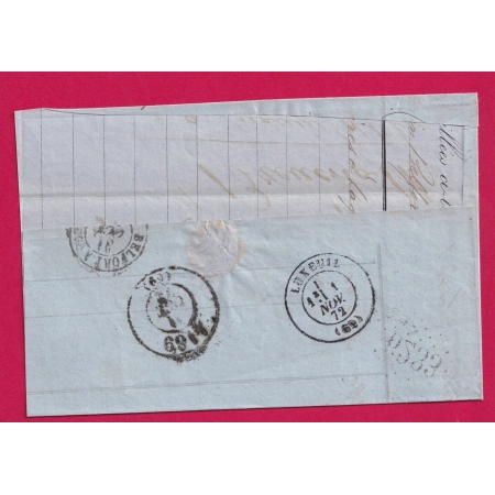 N°60 GC 6233 ROUGEMONT LE CHATEAU CAD TYPE 24 INDICE 18 POUR BREUCHOTTE HAUTE SAONE DEVANT DE LETTRE COVER