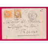 N°38 + 55 PARIS TOILE 22 R TAITBOUT POUR REIMS TARIF 55C ?? LETTRE COVER