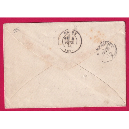 N°38 + 55 PARIS TOILE 22 R TAITBOUT POUR REIMS TARIF 55C ?? LETTRE COVER