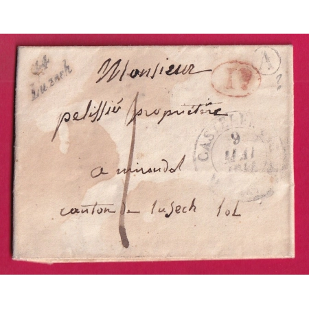 CURSIVE 44 LUZERCH LOT CAD T 12 CASTELFRANC BOITE RURALE A A IDENTIFIER DECIME RURAL TAXE LOCALE 1 LETTRE COVER