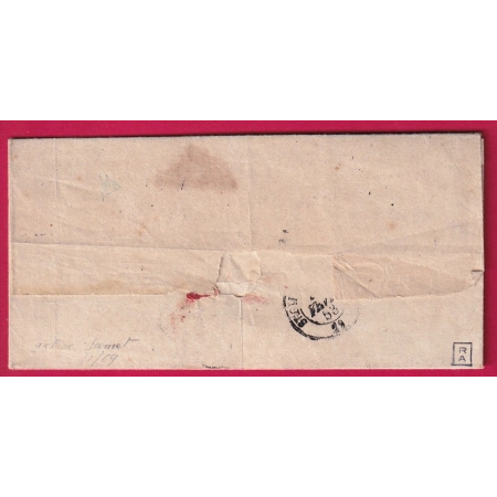 CURSIVE 29 SAINT MAMERT DU GARD 1853 TAXE 25 INDICE 12 POUR ST GILLES LETTRE COVER
