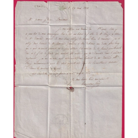 CAD TYPE 13 NIMES GARD DECIME RURAL + BOITE RURALE I BERNIS POUR CARPENTRAS 1838 VAUCLUSE LETTRE COVER