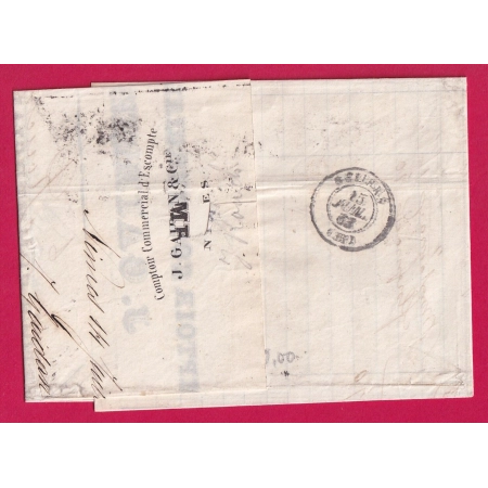 N°17B GC 2659 NIMES GARD 1863 POUR BEZIERS HERAULT LETTRE COVER