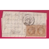 TENTATIVE ENTREE SIEGE DE PARIS PAR LILLE NORD TEXTE DU 9 NOVEMBRE 1870 DE LYON RHONE POUR PARIS LETTRE COVER