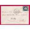 REPRISE DU COURRIER APRES LE SIEGE 5 FEV 1871 N°37 ETOILE 9 P6 R MONTAIGNE POUR VICHY ALLIER ARRIVE 11 FEV LETTRE COVER