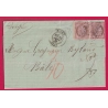N°54 X2 GC 2660 NIORT DEUX SEVRES TAXE 30 ROUGE POUR BALE SUISSE UN TIMBRE FRAUDE POSTALE LETTRE COVER