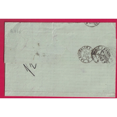 N°54 X2 GC 2660 NIORT DEUX SEVRES TAXE 30 ROUGE POUR BALE SUISSE UN TIMBRE FRAUDE POSTALE LETTRE COVER