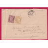 N°54 55 GC 2484 MONTLUCON ALLIER POUR PARIS 2 FEVRIER 1876 LETTRE COVER