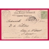 N°102 PAIRE CAD SMYRNE TURQUIE D'ASIE BFE AU VERSO CONSTANTINOPLE GALATA POSTE FRANCAISE ST DESERT SAONE ET LOIRE CARTE