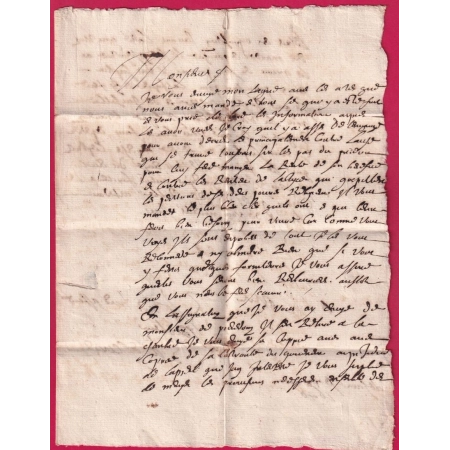 LETTRE DE SAUVE GARD 1640 POUR LASALLE LETTRE COVER