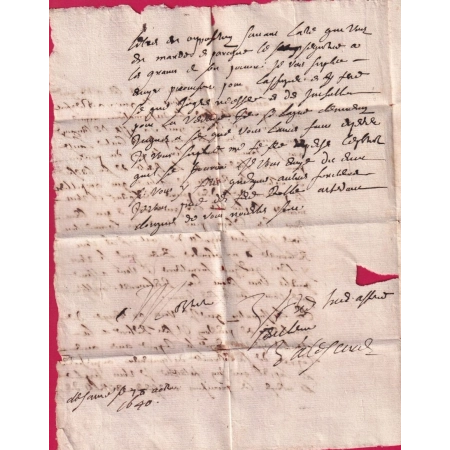 LETTRE DE SAUVE GARD 1640 POUR LASALLE LETTRE COVER