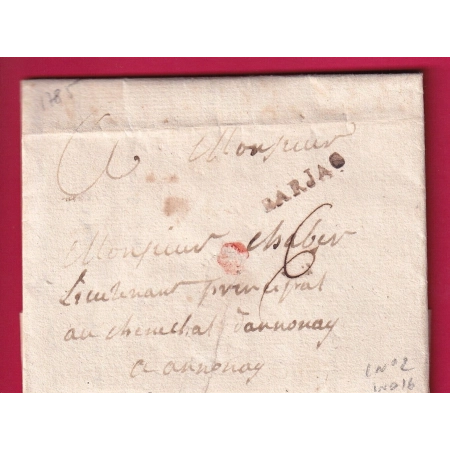 MARQUE BARJAC GARD LENAIN N°2 INDICE 16  POUR ANNONAY ARDECHE LETTRE COVER