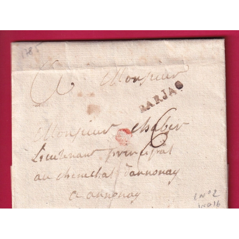 MARQUE BARJAC GARD LENAIN N°2 INDICE 16  POUR ANNONAY ARDECHE LETTRE COVER