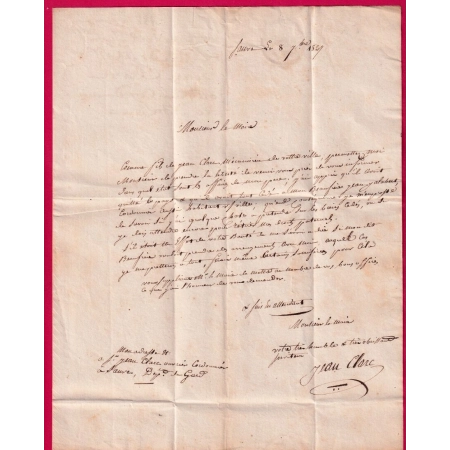 MARQUE P29P SAUVE GARD INDICE 14 POUR REVEL HAUTE GARONNE 1827 LETTRE COVER