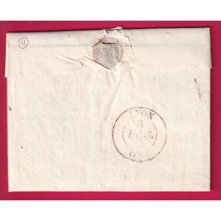 CAD TYPE 11 SAUVE GARD DECIME RURAL DE DURFORT POUR LYON 1833 LETTRE COVER