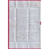 N°4 BORD DE FEUILLE GRILLE NEUILLY SUR SEINE 1852 POUR ROUEN SEINE INFERIEURE LETTRE COVER