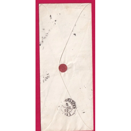 N°4 PC 3578 LE VIGAN GARD POUR MONTPELLIER HERAULT 1852 LETTRE COVER