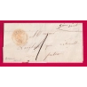 CAD TYPE 15 PUTEAUX SEINE DU 12 JANVIER 1849 POUR PUTEAUX TAXE LOCALE 1 LETTRE COVER