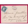 GUERRE 1870 REPRISE DU COURRIER N°37 ETOILE 12 PARIS 8 FEVRIER 1871 LETTRE NON CACHETEE POUR AVIGNON VAUCLUSE COVER